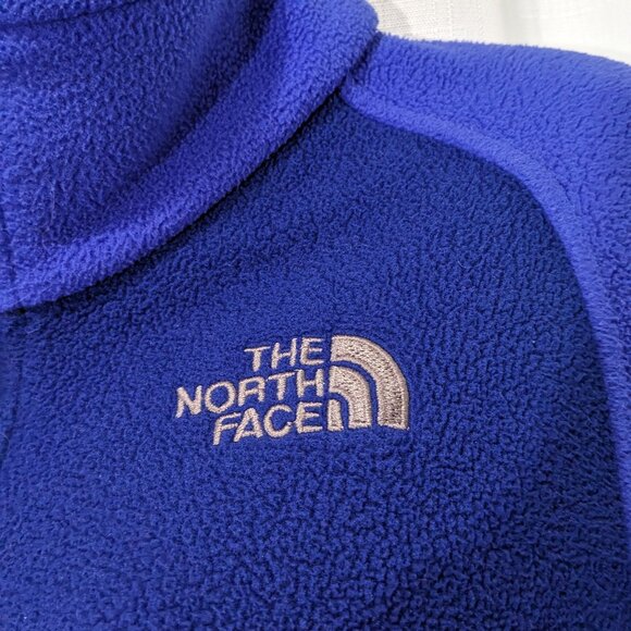 The North Face Sweatshirt Coat Fleece Full Zip Jacket Size Medium Purple/Blue - Picture 3 of 10
